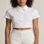 Ivy Collared Crop Shirt