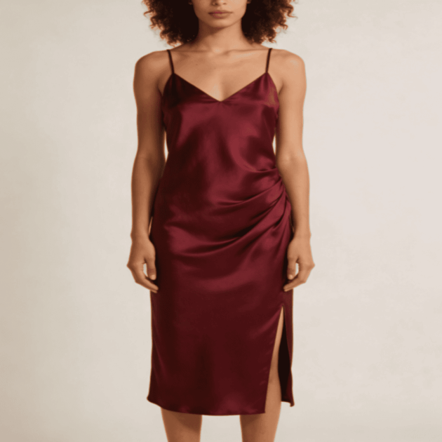 Satin Slip Evening Dress